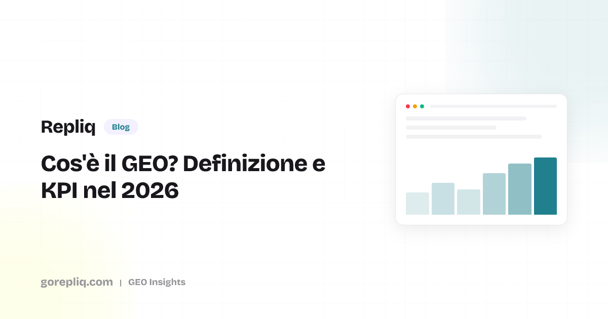 Cos'è il GEO? Guida completa 2025 | Repliq